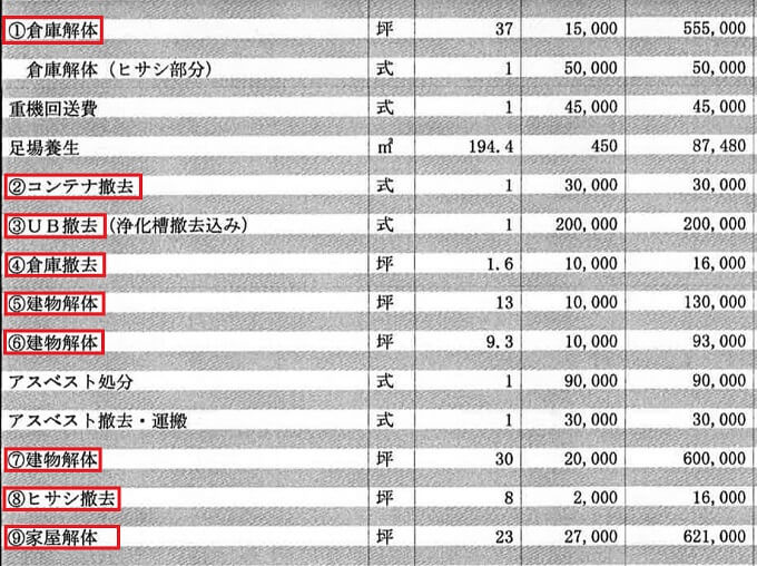 見積詳細