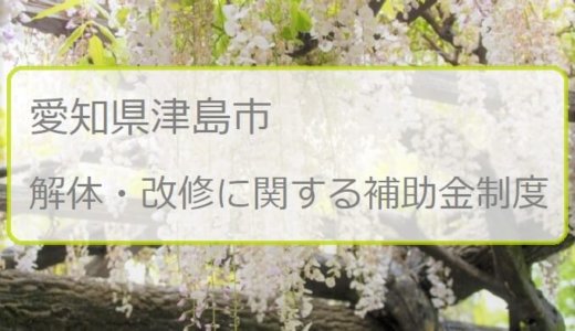 愛知県津島市の解体や除却に関する補助金・助成金