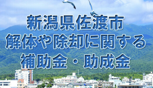 新潟県五泉市の解体や除却に関する補助金・助成金